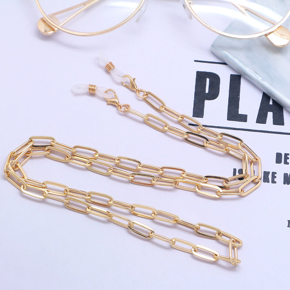 Gold Paperclip Link Mask Lanya - Mask Chain Holder recension och pris